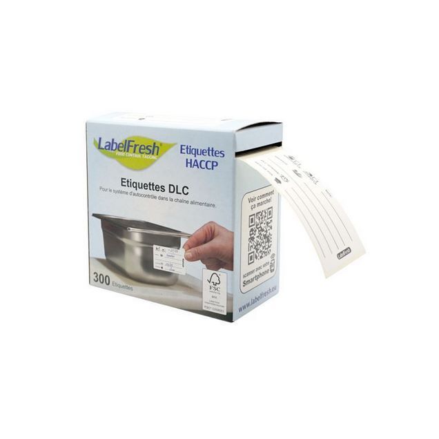 LAB566 Etiquettes HACCP DLC 70x45mm rlx x300 – Image 1